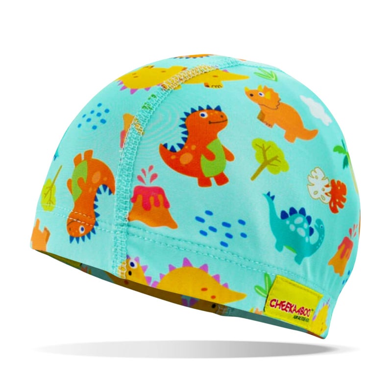 Cheekaaboo Kids Swim Cap | Soft Stretch Spandex Quick-Dry Fabric | Comfortable Toddler Swimming Cap for Boys & Girls 2-8 Years - Image 1